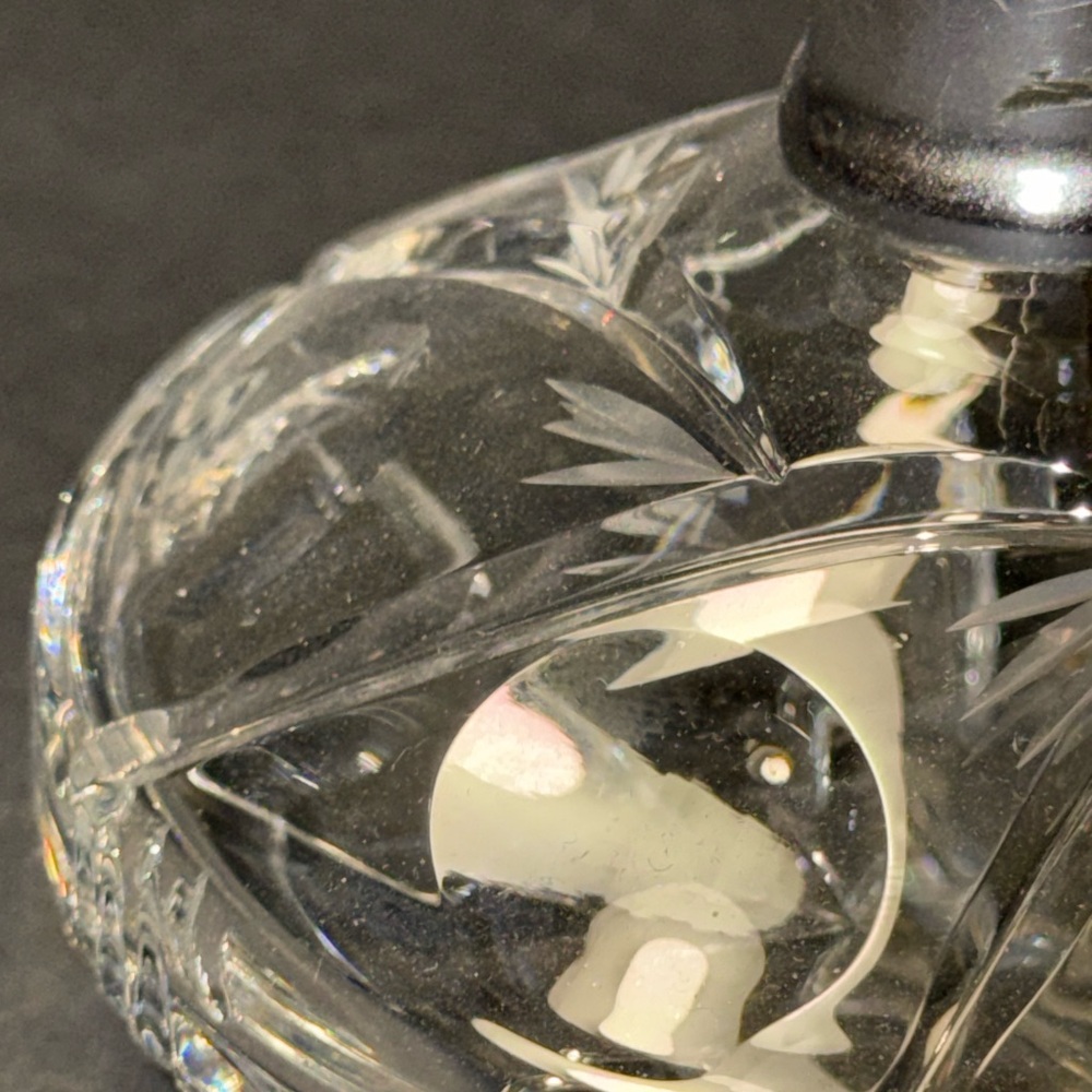 Vintage Cut Crystal Perfume Bottle Missing Squeeze Bulb for Atomizer and Tube - Picture 6 of 6